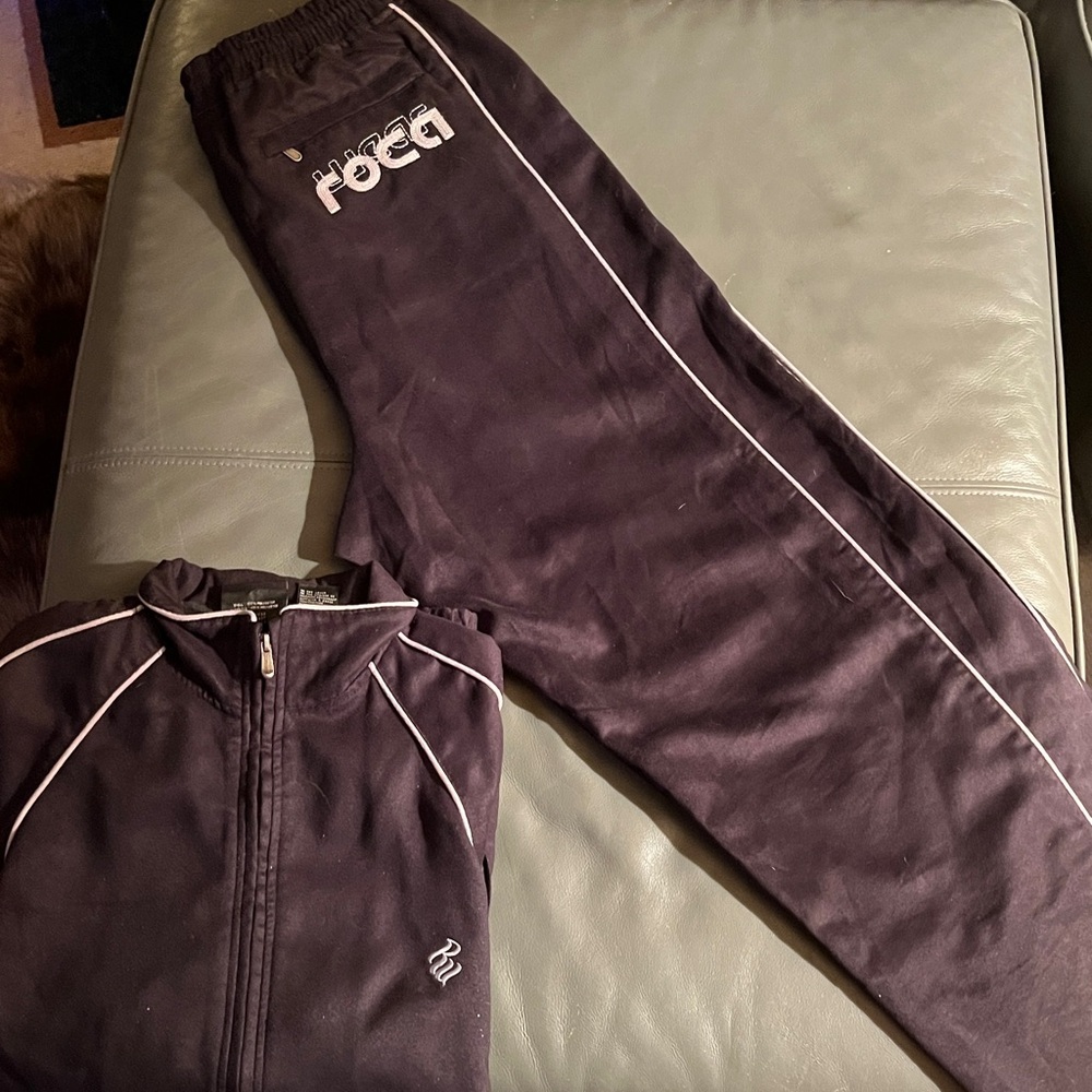 Sleek’N’Silky Rocawear Black jogging suit with White Piping